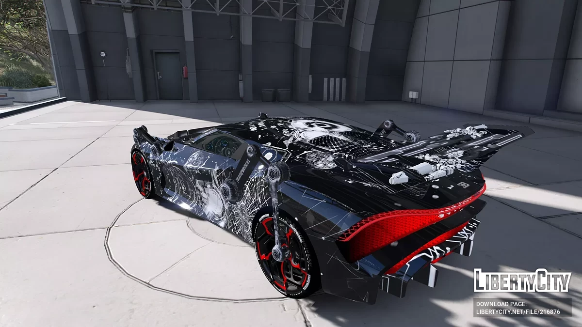 布加迪 La Voiture Noire 变形金刚版发光 RGB 3D / GTA 5
