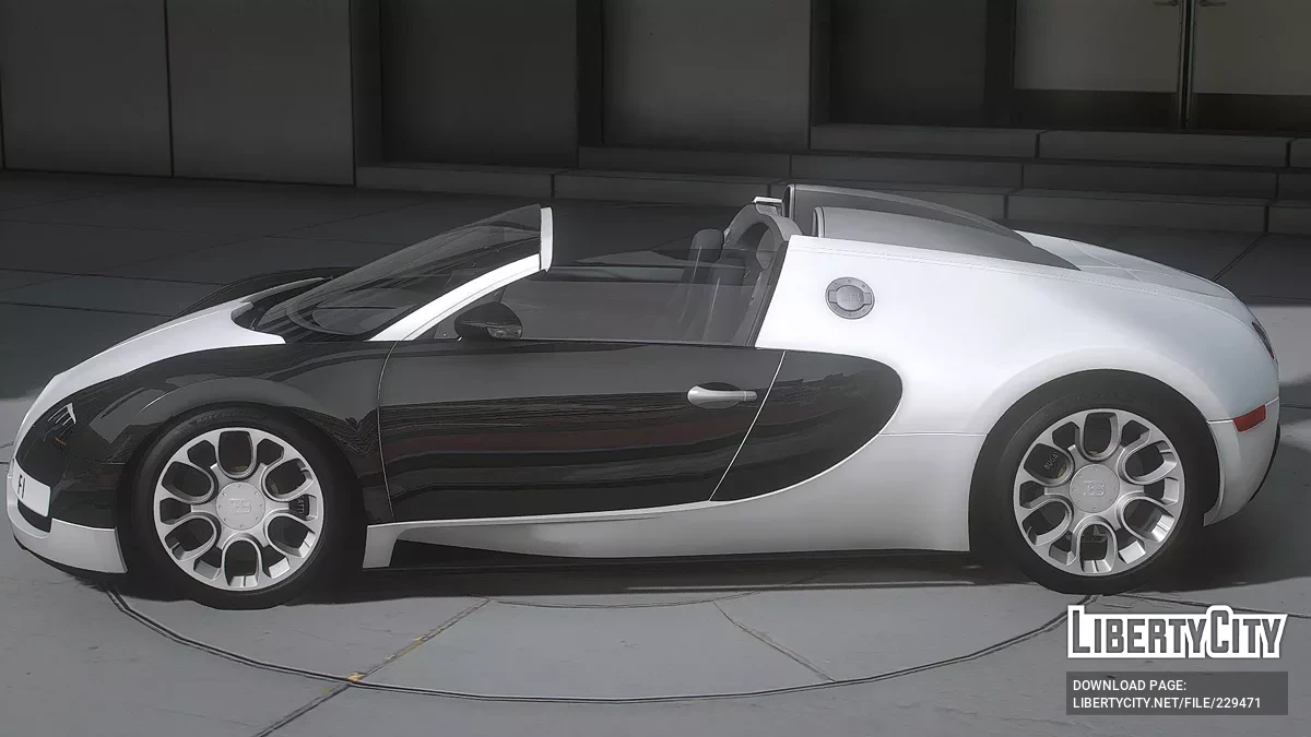 2011 Bugatti Veyron з номерами F1 / GTA 5