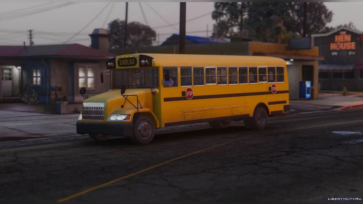 Caisson Elementary C School Bus [Add-On Replace Wipers] / GTA 5