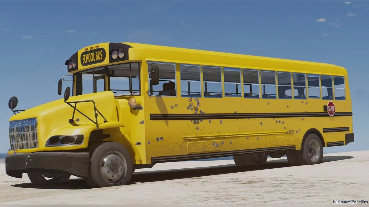 Caisson Elementary C School Bus [Add-On Replace Wipers] / GTA 5