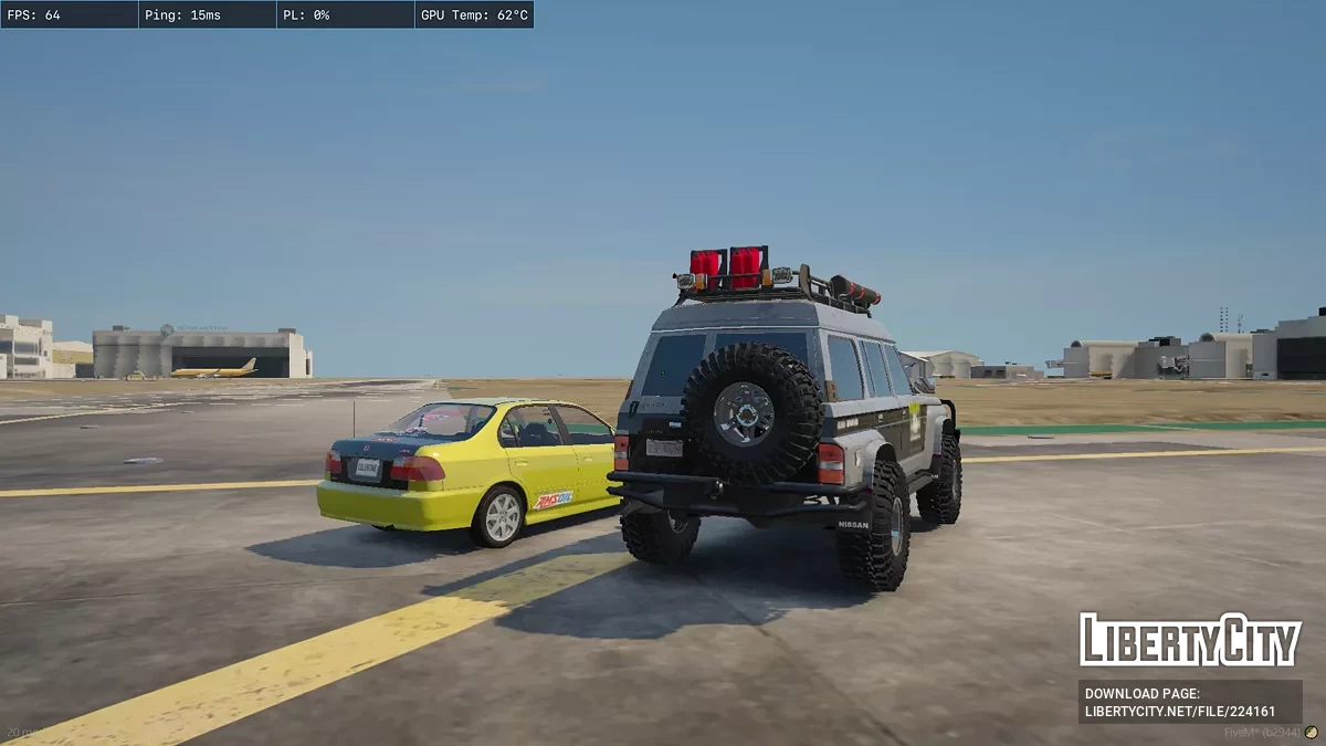 Honda Civic SiR Sexy Love + Nissan Patrol Safari Tank / GTA 5