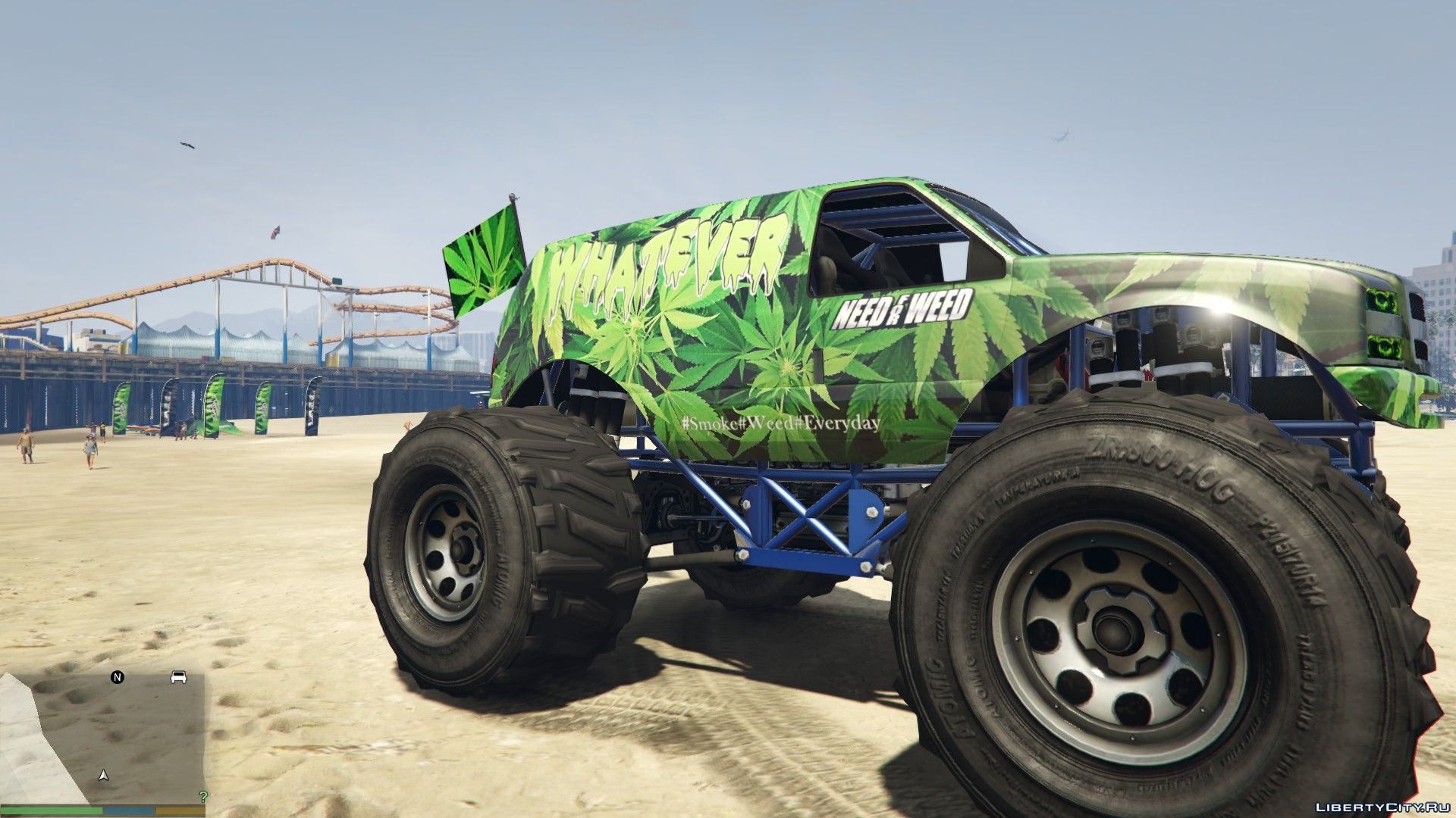 Gta 5 monster. Мод ГТА 5 монстр трак. ГТА 5 моды монстры Мексиканские приключения. Weed Monster. Monster v20.