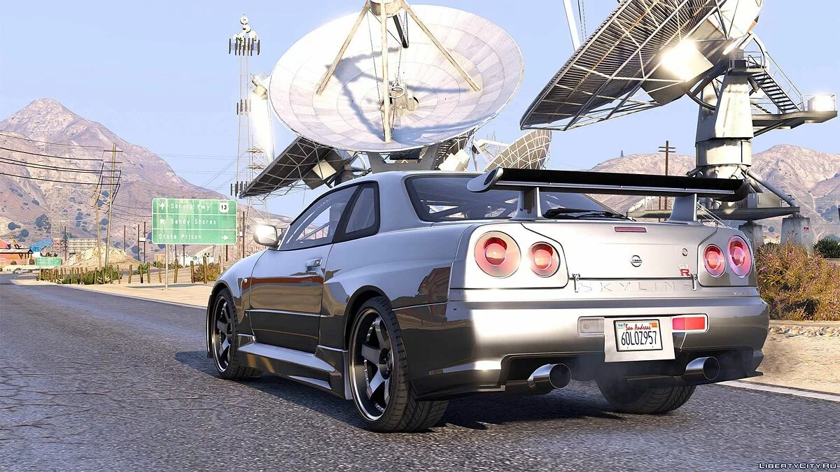 日产天际线GT-R 34 2002 [附加/替换/动画 | 模板] 1.0 / GTA 5