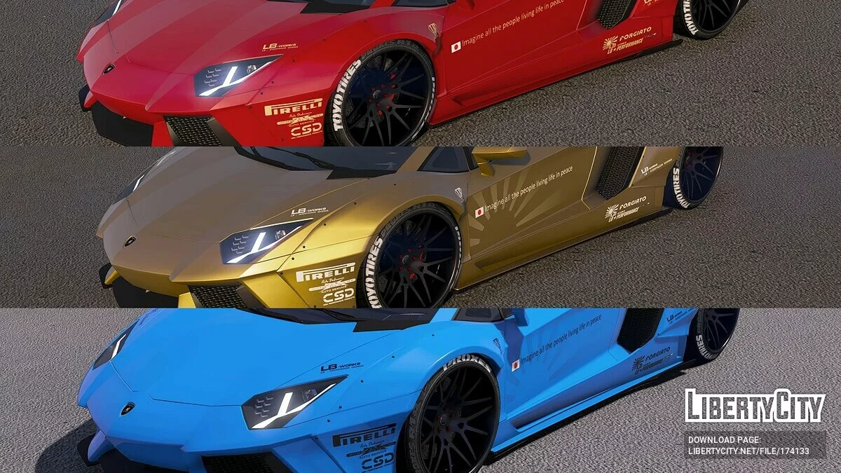 Lamborghini Aventador LB WORKS 2015 / GTA 5