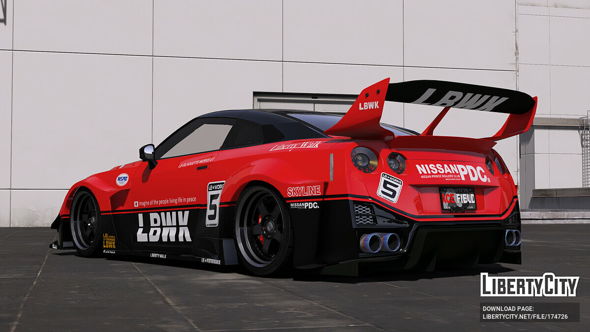 Download Nissan GTR R35 Liberty Walk Silhouette for GTA 5