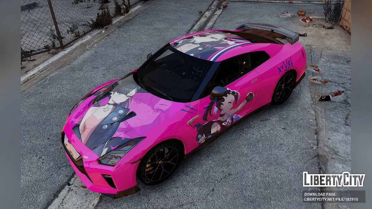 Marnie Pokémon Paintjob para y97y's Nissan GT-R R35 2015 1.0 / GTA 5