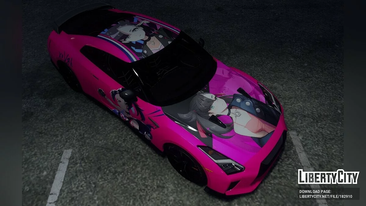 Marnie Pokémon Paintjob para y97y's Nissan GT-R R35 2015 1.0 / GTA 5
