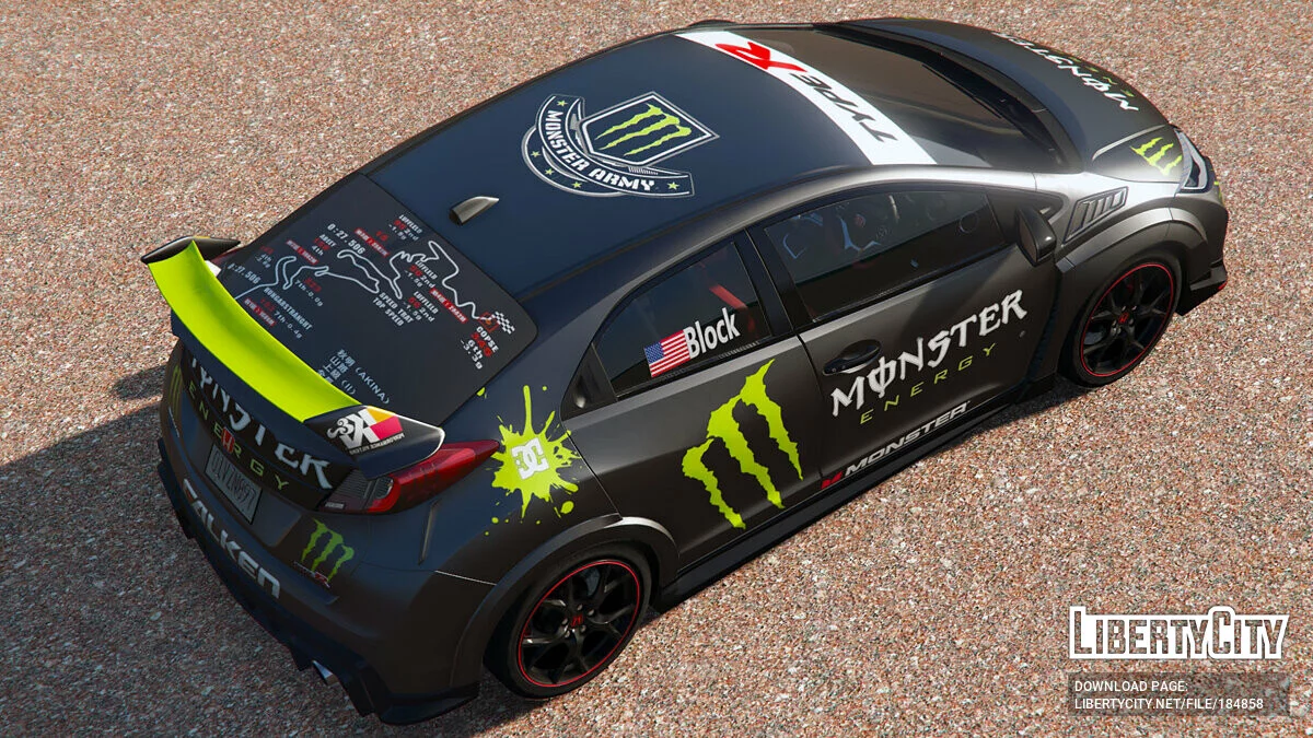 Pintura Monster do Honda Civic Type R (FK2) de 2015 / GTA 5