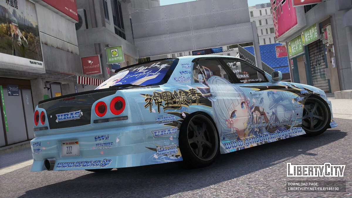 Ліверія Айаки Камісато для Nissan Skyline ER34 Uras D-Spec 1.0 / GTA 5
