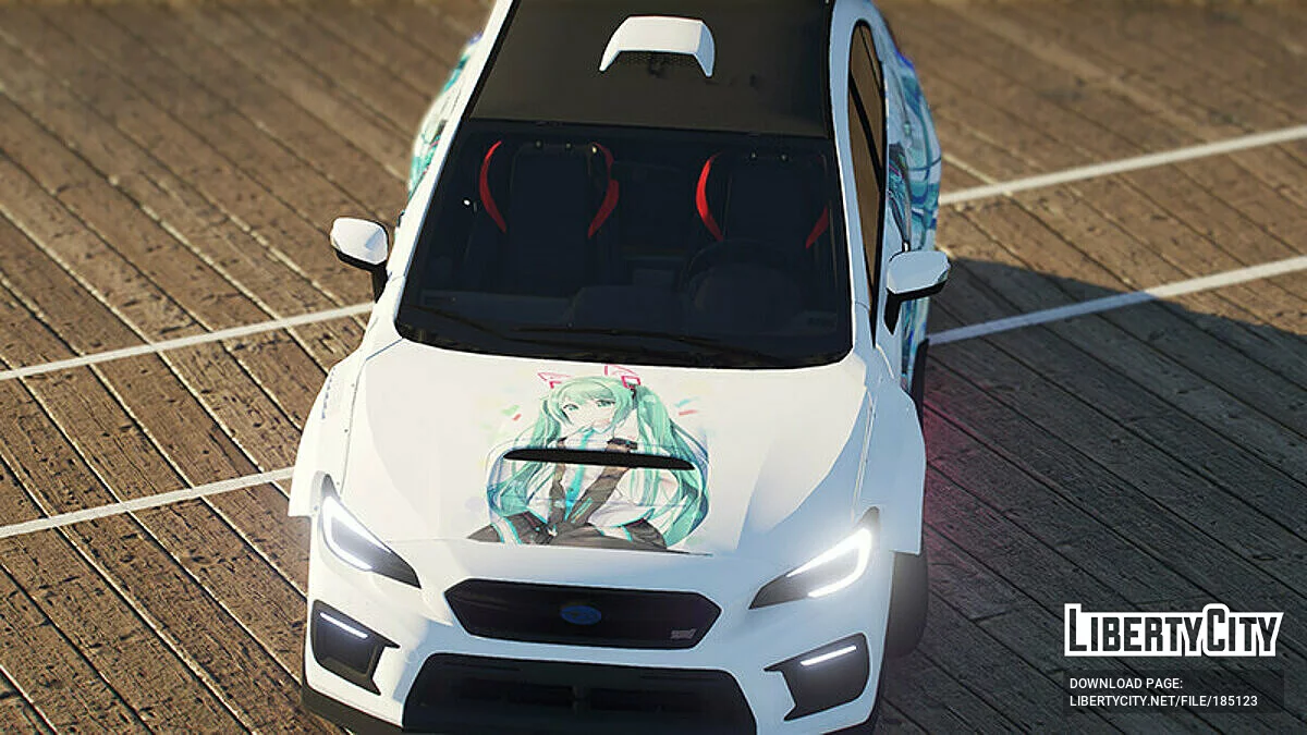 Hastune Miku Paintjob for Gx_Lover's 2018 Subaru WRX STI 1.0 / GTA 5
