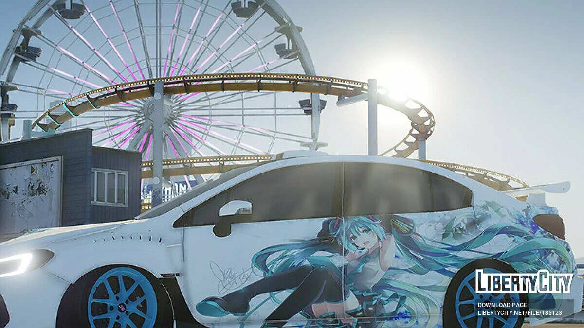 Hastune Miku Paintjob for Gx_Lover's 2018 Subaru WRX STI 1.0 / GTA 5