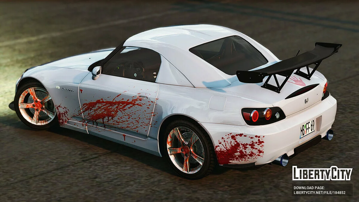 Honda S2000 AP2 Кривавий Монстр Ліврея 1.0 / GTA 5