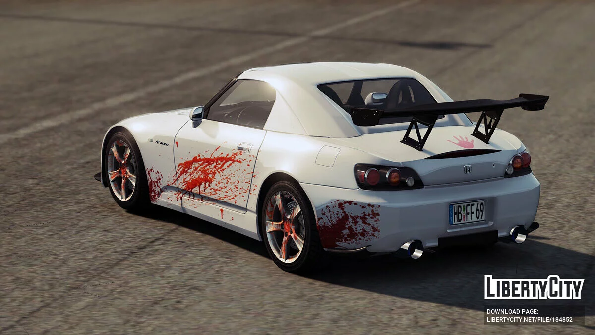 Honda S2000 AP2 Кривавий Монстр Ліврея 1.0 / GTA 5