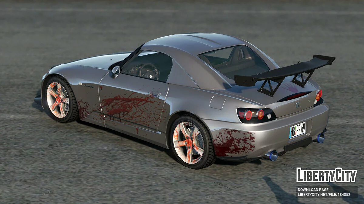 Honda S2000 AP2 Кривавий Монстр Ліврея 1.0 / GTA 5