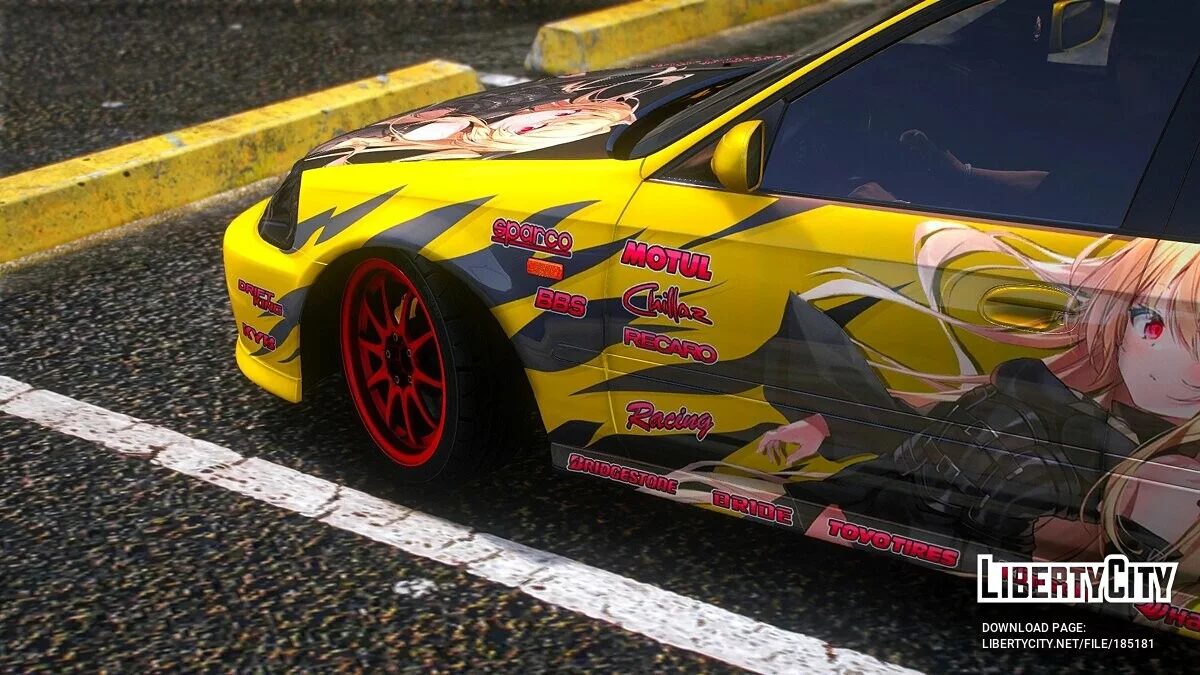 [Itasha] Honda Civic Ferio SiR 2000 / Vi-RS pintura Konjiki no Yami To Love-Ru 1 / GTA 5