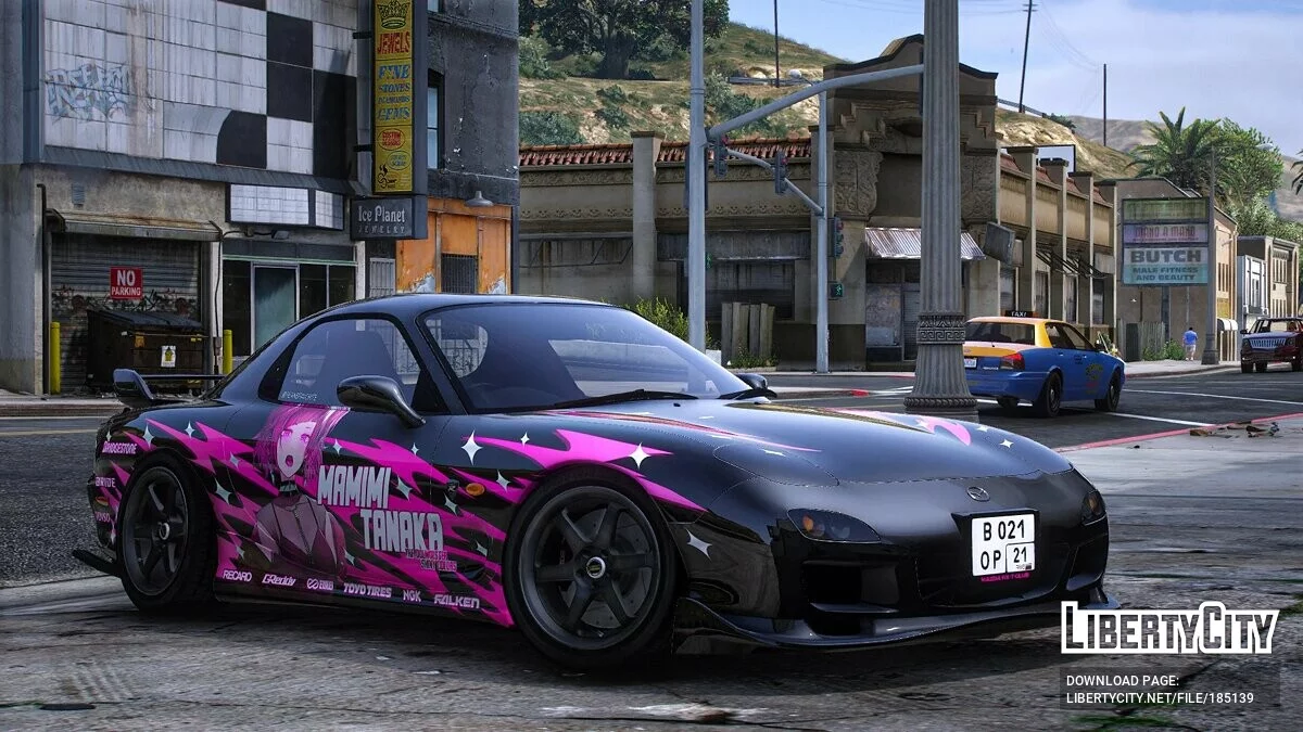 [Itasha] Mazda RX7 Spirit R "THE IDOLM@STER SHINY COLORS" Tanaka Mamimi Lackierung 1.1 / GTA 5
