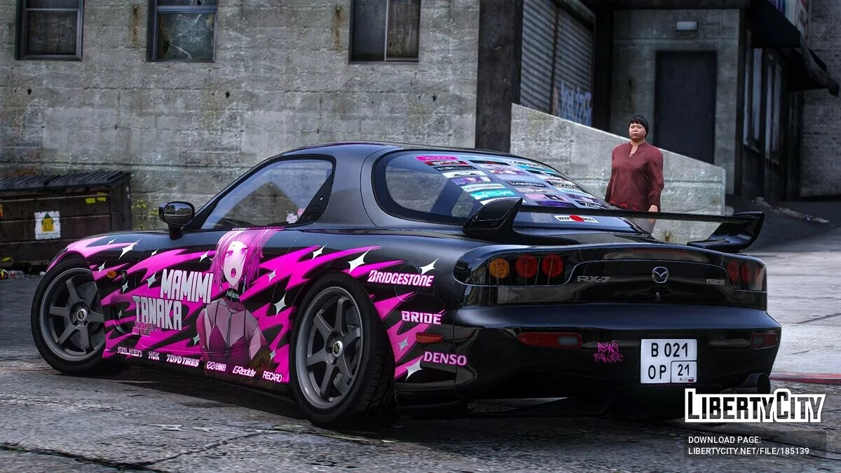 [Itasha] Mazda RX7 Spirit R "THE IDOLM@STER SHINY COLORS" Tanaka Mamimi Lackierung 1.1 / GTA 5