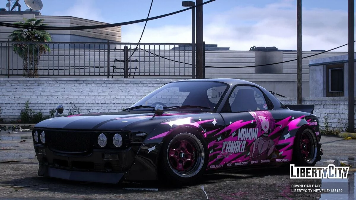 [Itasha] Mazda RX7 Spirit R "THE IDOLM@STER SHINY COLORS" Tanaka Mamimi Lackierung 1.1 / GTA 5