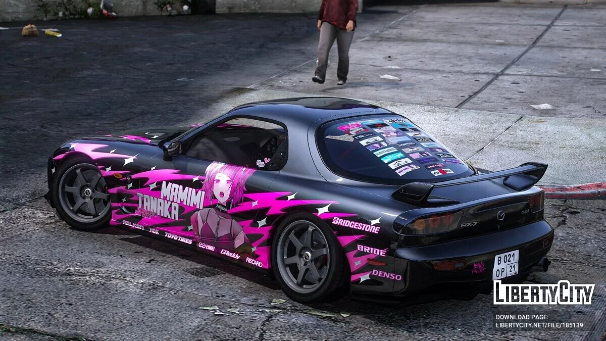 [Itasha] Mazda RX7 Spirit R "THE IDOLM@STER SHINY COLORS" Tanaka Mamimi Lackierung 1.1 / GTA 5