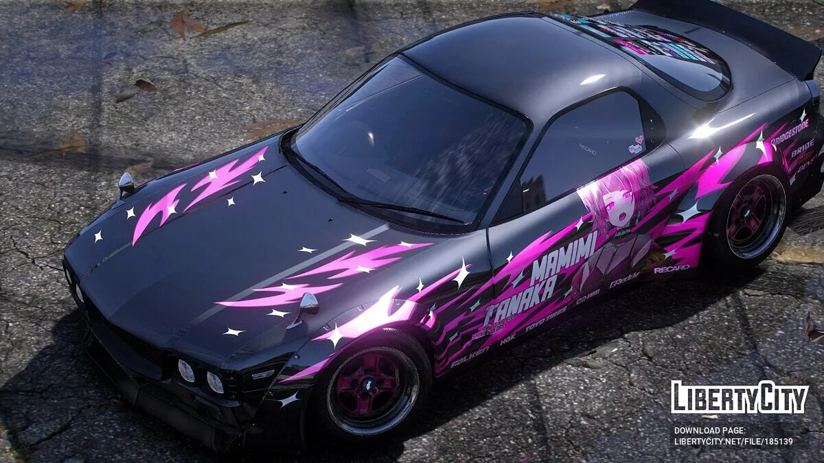 [Itasha] Mazda RX7 Spirit R "THE IDOLM@STER SHINY COLORS" Tanaka Mamimi Lackierung 1.1 / GTA 5
