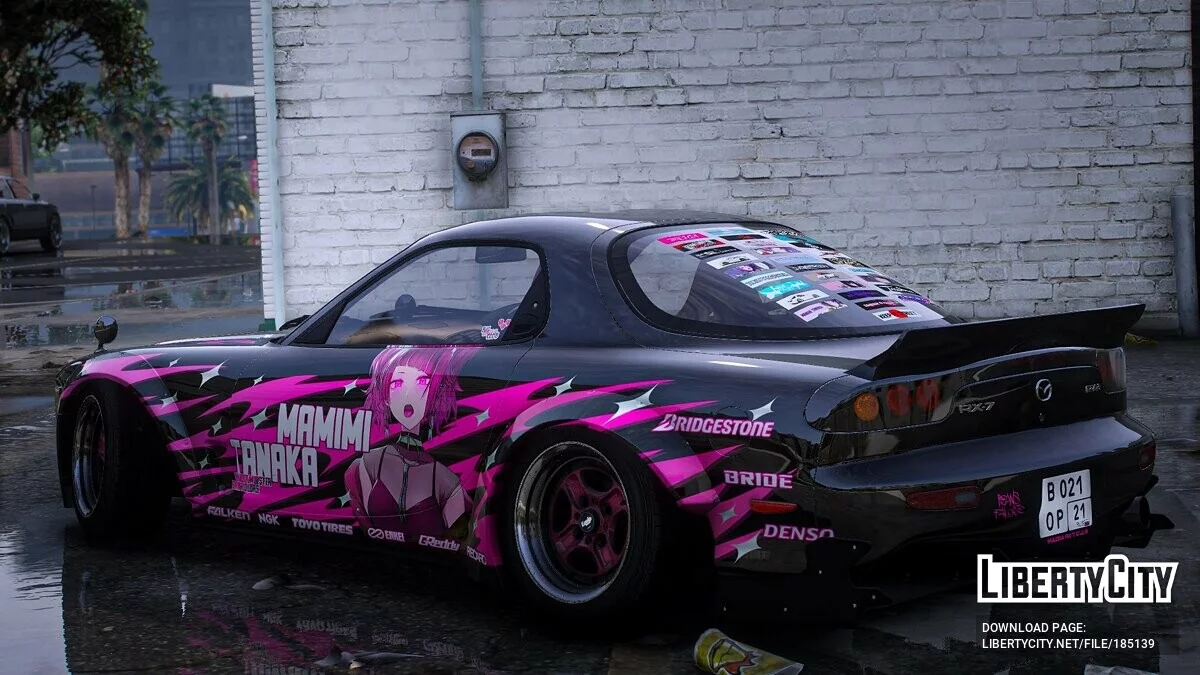 [Itasha] Mazda RX7 Spirit R "THE IDOLM@STER SHINY COLORS" Tanaka Mamimi Lackierung 1.1 / GTA 5