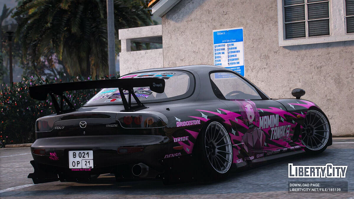 [Itasha] Mazda RX7 Spirit R "THE IDOLM@STER SHINY COLORS" Tanaka Mamimi Lackierung 1.1 / GTA 5