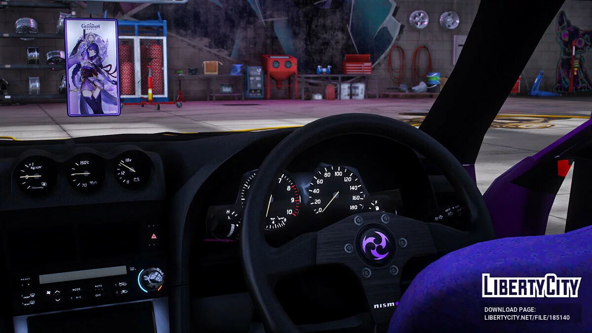 [Itasha] URAS-SKYLINE ER34 "Genshin Impact" peinture shogun raiden 1.1 / GTA 5