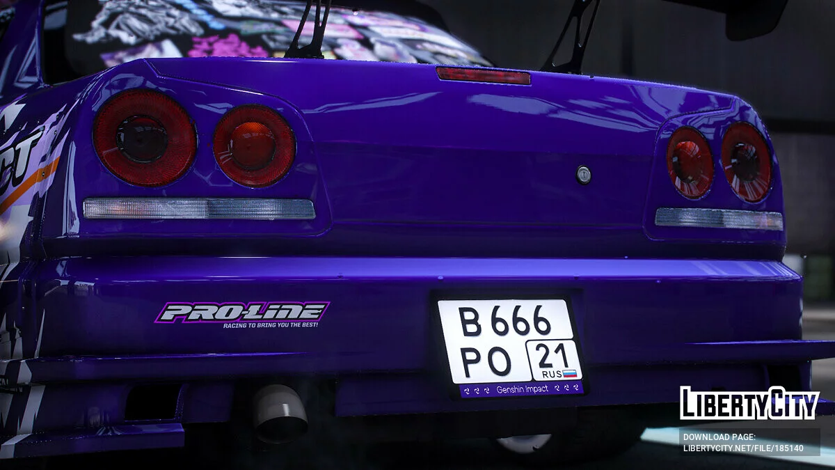 [Itasha] URAS-SKYLINE ER34 "Genshin Impact" peinture shogun raiden 1.1 / GTA 5