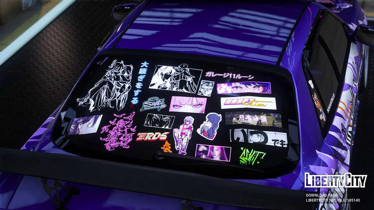 [Itasha] URAS-SKYLINE ER34 "Genshin Impact" peinture shogun raiden 1.1 / GTA 5