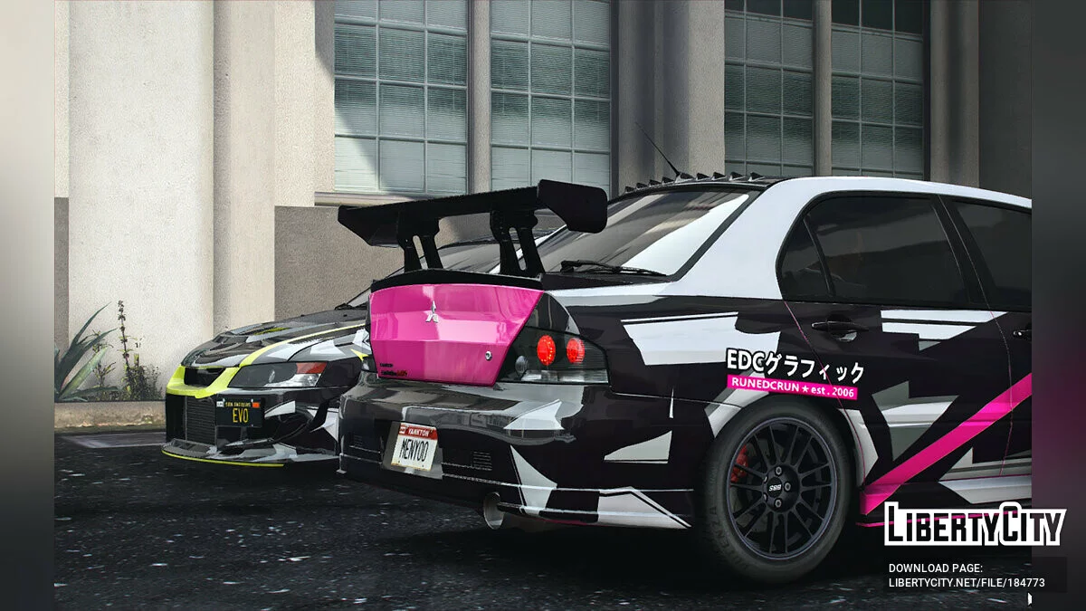Pintura Mitsubishi Lancer Evolution IX 4K 1.0 / GTA 5