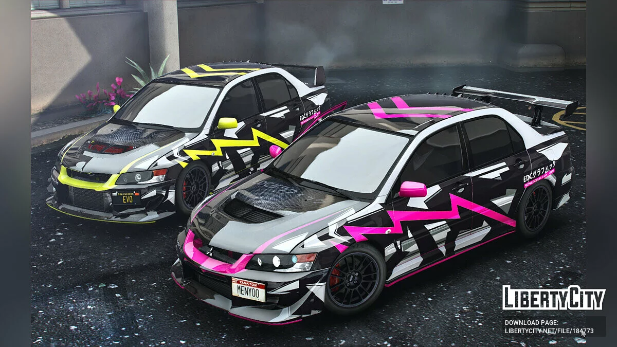 Pintura Mitsubishi Lancer Evolution IX 4K 1.0 / GTA 5