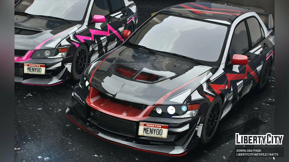 Pintura Mitsubishi Lancer Evolution IX 4K 1.0 / GTA 5