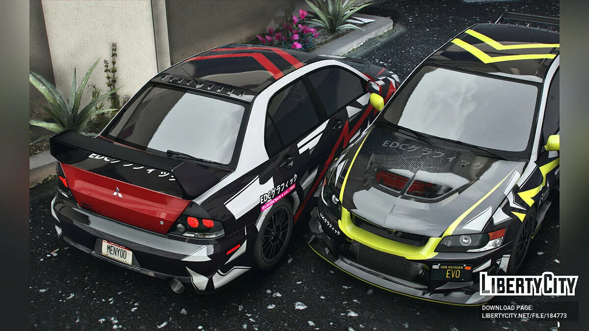 Pintura Mitsubishi Lancer Evolution IX 4K 1.0 / GTA 5