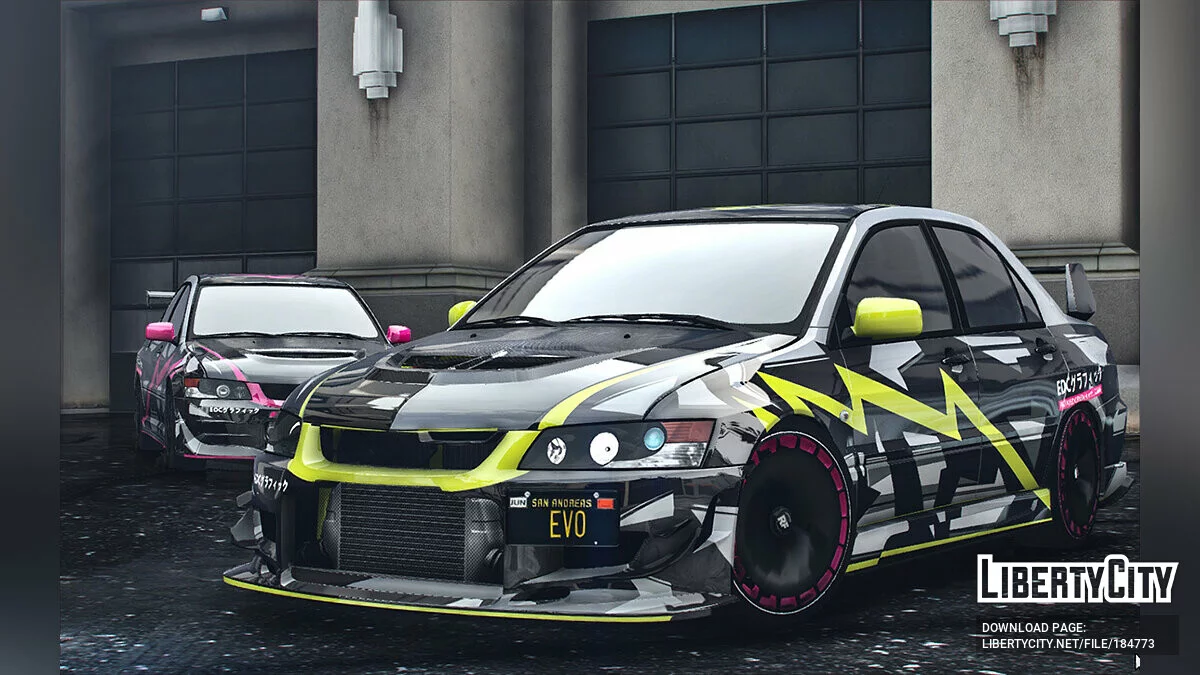 Pintura Mitsubishi Lancer Evolution IX 4K 1.0 / GTA 5