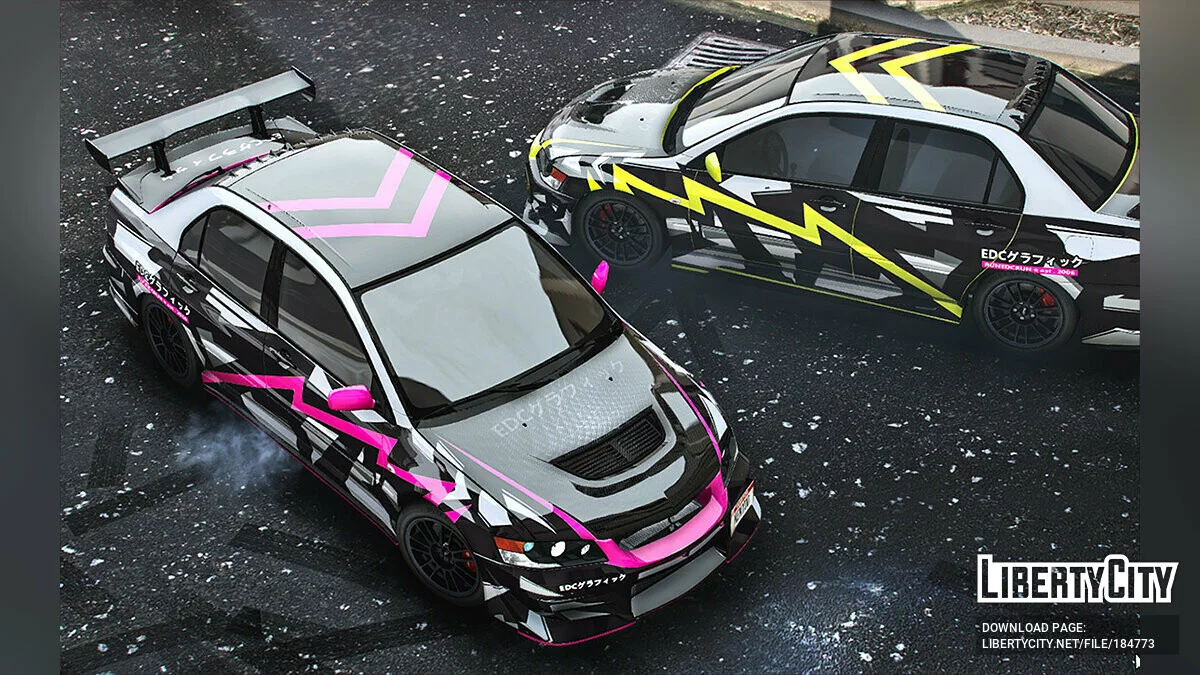 Pintura Mitsubishi Lancer Evolution IX 4K 1.0 / GTA 5