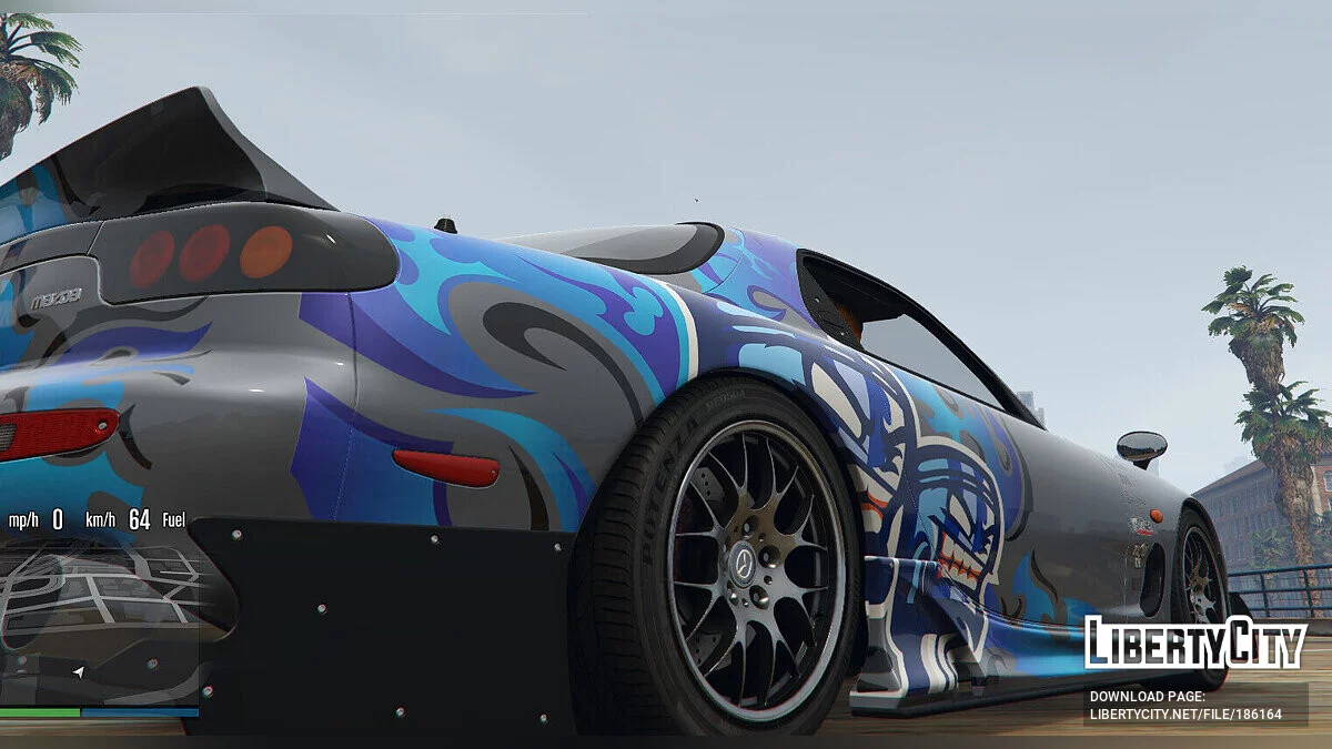 Piston Pete Livery для [YCA]Vsoreny's Mazda RX7 Spirit R (FD3S) 4k / 2k 1.0 / GTA 5