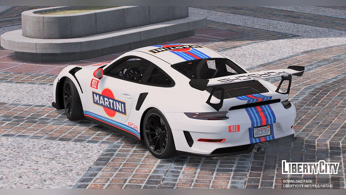 Martini Paintjob для Abol's 2019 Porsche 911 GT3 RS 1.0 / GTA 5