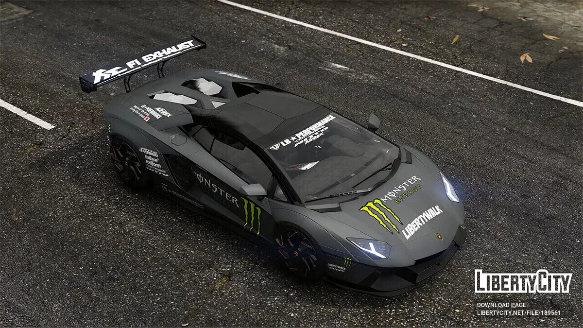 Lamborghini Aventador LP700-4 Uniform-LB (Référence de Liberty walk Official) v1.2 2013 / GTA 5