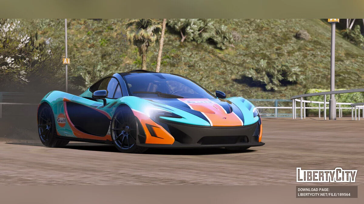 2014 McLaren P1-Uniform-GULF (Referenz von FH3) v1.3 / GTA 5