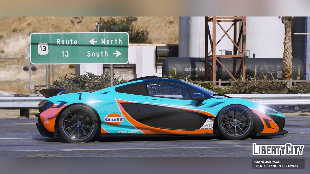 2014 McLaren P1-Uniform-GULF (Referenz von FH3) v1.3 / GTA 5