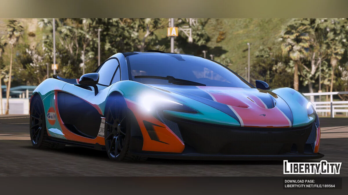 2014 McLaren P1-Uniform-GULF (Referenz von FH3) v1.3 / GTA 5