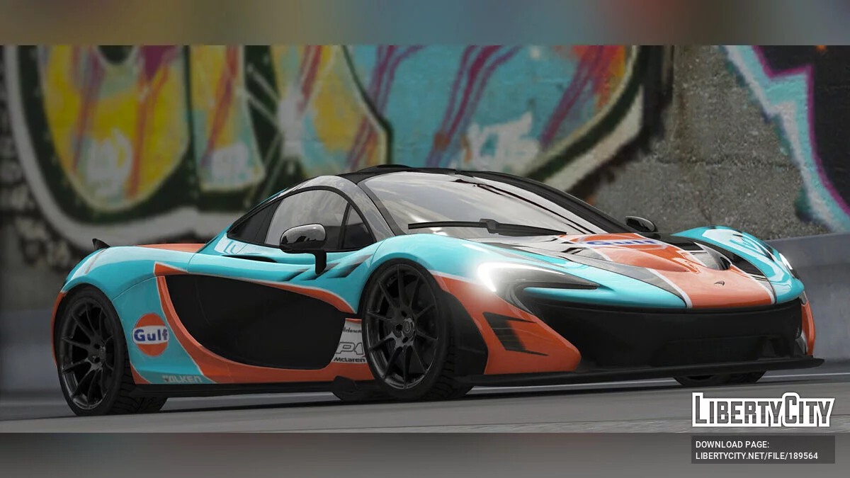 2014 McLaren P1-Uniform-GULF (Referenz von FH3) v1.3 / GTA 5
