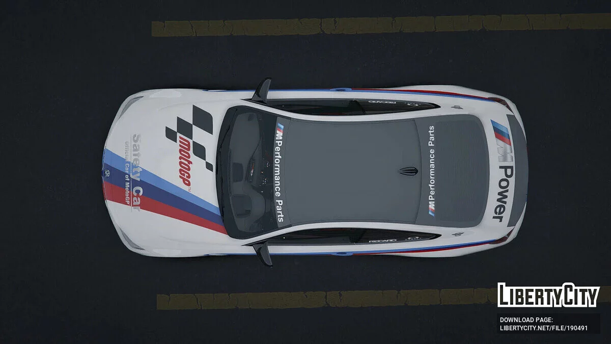 BMW M4 F82 MotoGP Safety Car livery / GTA 5