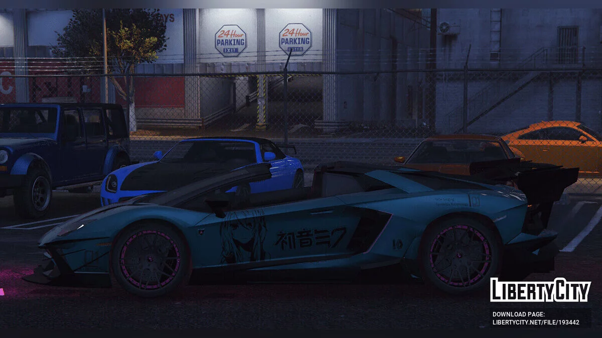 Lamborghini Aventador LP700-4 Roadster (Hatsune Miku - Project DIVA) / GTA 5