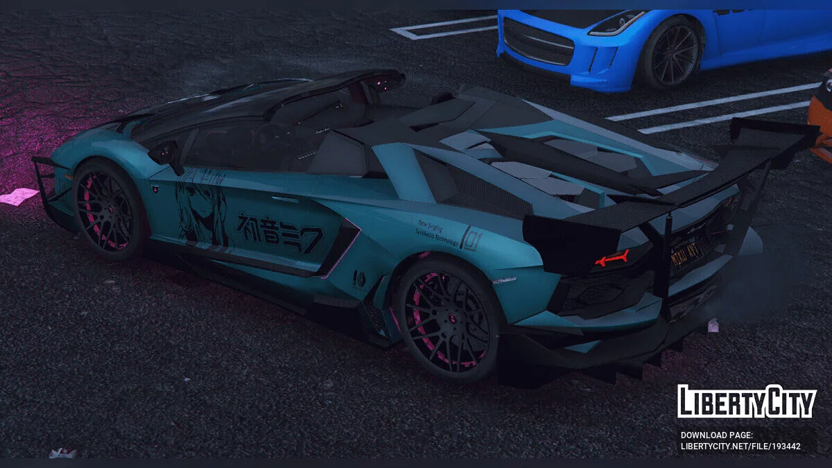 Lamborghini Aventador LP700-4 Roadster (Hatsune Miku - Project DIVA) / GTA 5