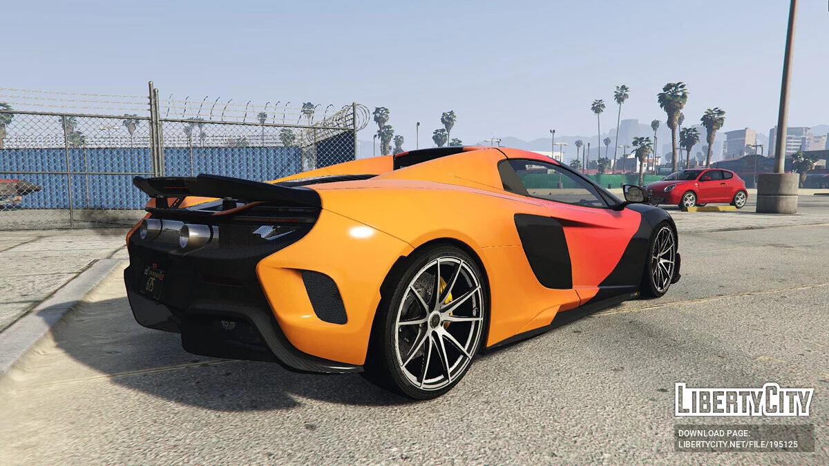 2016 Mclaren 675LT Spider - Помаранчевий вигляд v1.0 / GTA 5