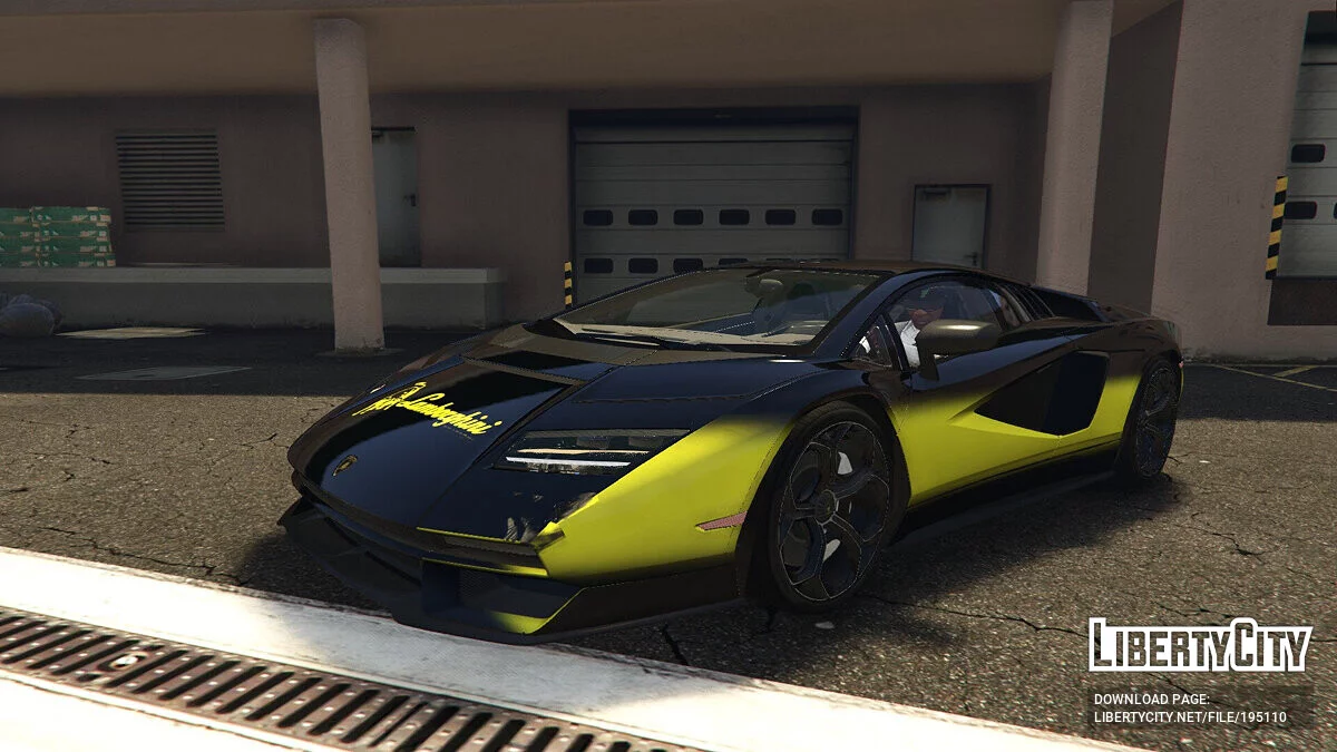 Lamborghini Countach 2022 - Жовта вицвіла смуга / GTA 5