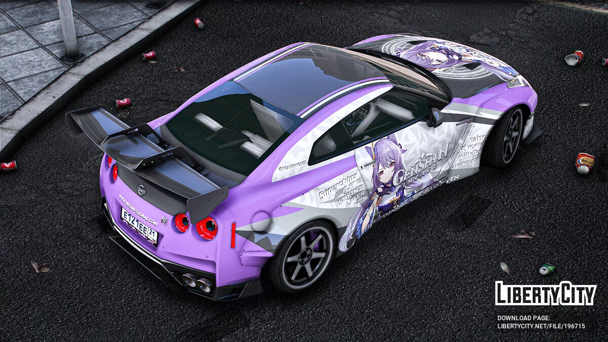 Nissan GTR "Genshin Impact" Keqing paintjob / GTA 5