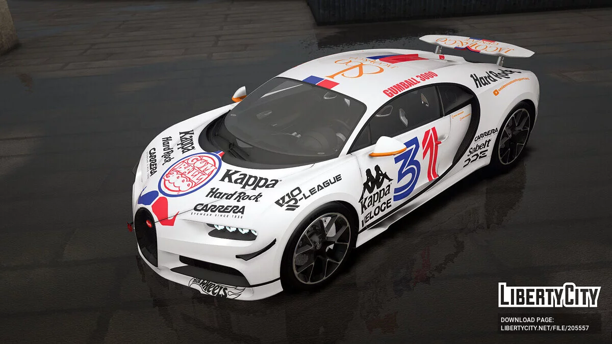 Bugatti Chiron Sport Gumball 3000涂装 / GTA 5