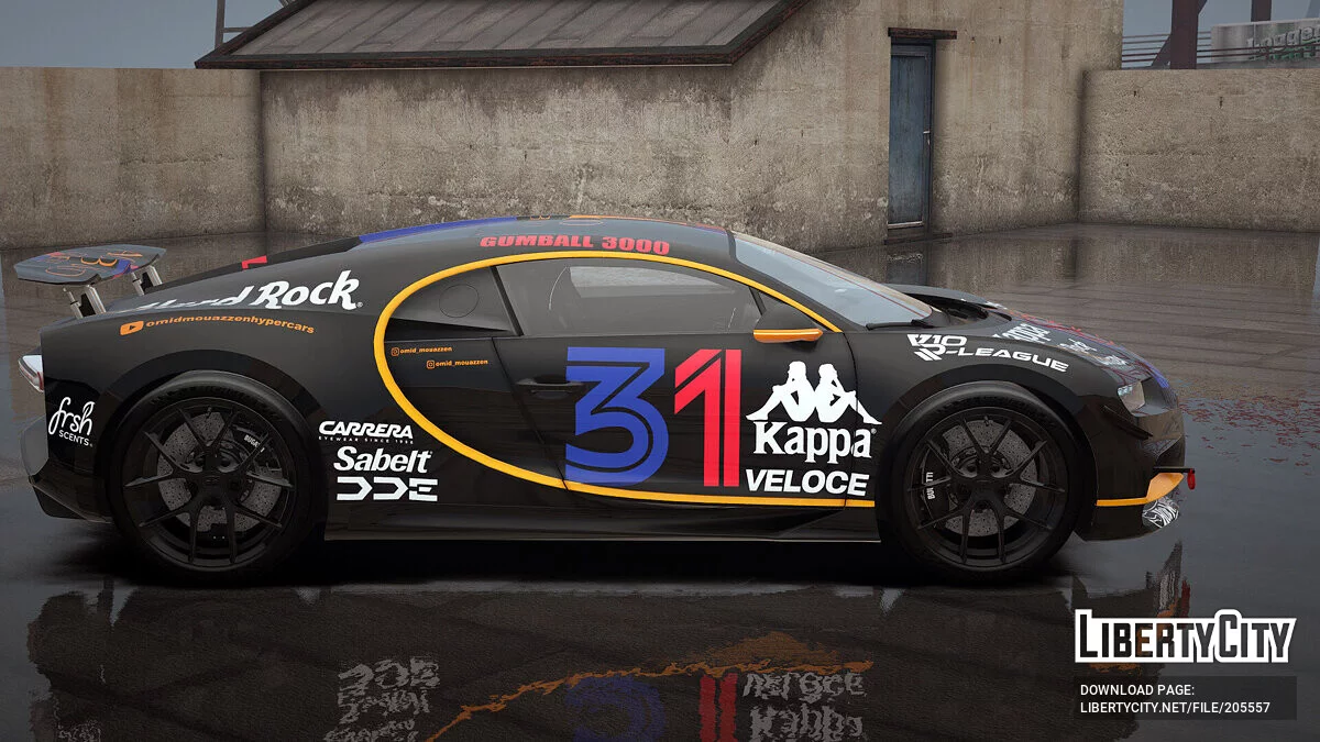 Bugatti Chiron Sport Gumball 3000涂装 / GTA 5